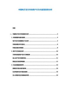中國電子支付市場用戶行為與監(jiān)管政策分析