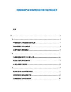 中國(guó)新能源汽車電驅(qū)動(dòng)系統(tǒng)能效提升技術(shù)路線報(bào)告