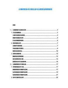 土壤修復(fù)技術(shù)方案比選與治理資金籌措報告
