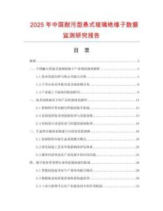 2025年中國(guó)耐污型懸式玻璃絕緣子數(shù)據(jù)監(jiān)測(cè)研究報(bào)告