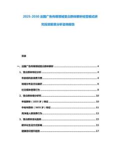2025-2030法國(guó)廣告?zhèn)髅筋I(lǐng)域受眾群體解析經(jīng)營(yíng)模式研究投資前景分析咨詢報(bào)告