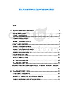 稀土資源開發(fā)與高端應(yīng)用市場前景研究報告