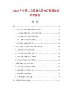 2025年中國二次反射式柔光燈數(shù)據(jù)監(jiān)測研究報告