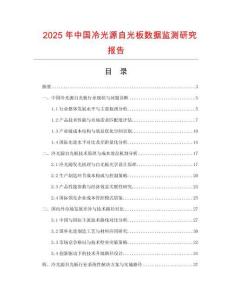 2025年中國冷光源自光板數(shù)據(jù)監(jiān)測研究報告
