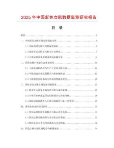 2025年中國彩色女靴數(shù)據(jù)監(jiān)測研究報告