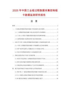 2025年中國(guó)工業(yè)級(jí)過(guò)程數(shù)據(jù)采集控制板卡數(shù)據(jù)監(jiān)測(cè)研究報(bào)告