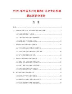 2025年中國(guó)點(diǎn)對(duì)點(diǎn)復(fù)卷打孔衛(wèi)生紙機(jī)數(shù)據(jù)監(jiān)測(cè)研究報(bào)告