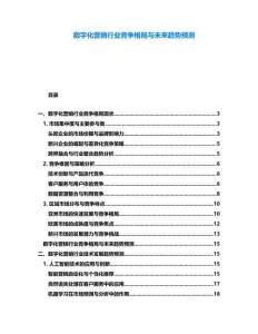 數(shù)字化營銷行業(yè)競爭格局與未來趨勢預(yù)測