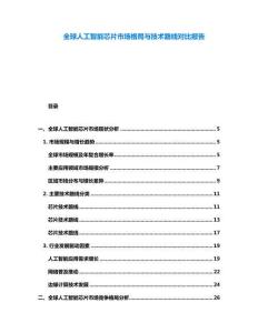 全球人工智能芯片市场格局与技术路线对比报告