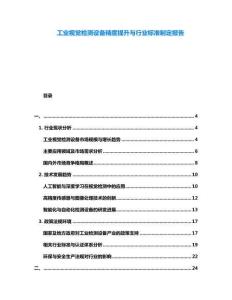 工業(yè)視覺檢測設備精度提升與行業(yè)標準制定報告