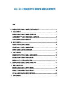 2025-2030挪威海洋平臺設備安全保障技術規范研究