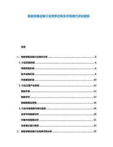 智能穿戴设备行业竞争态势及市场潜力评估报告