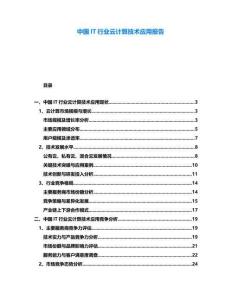 中國IT行業云計算技術應用報告