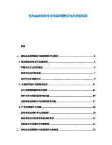 核電站關(guān)鍵部件材料輻照損傷評(píng)估與選型指南