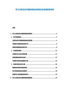 軍工云原生技術國防領域應用現狀及發展前景報告