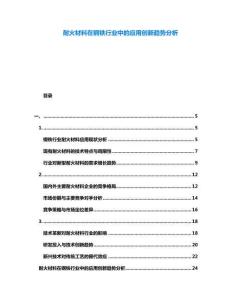 耐火材料在钢铁行业中的应用创新趋势分析