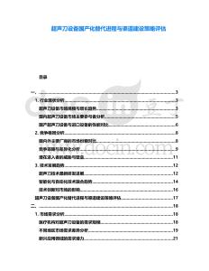 超聲刀設備國產(chǎn)化替代進程與渠道建設策略評估