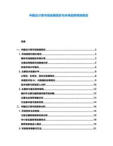 中國云計算市場發展現狀與未來趨勢預測報告