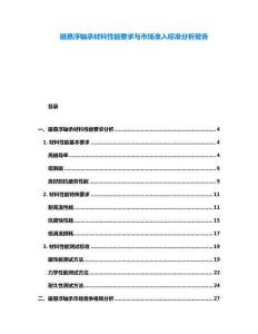 磁懸浮軸承材料性能要求與市場準入標準分析報告