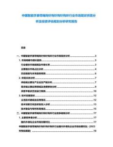 中國智能手表帶繩鉤針鉤針鉤針鉤環行業市場現狀供需分析及投資評估規劃分析研究報告