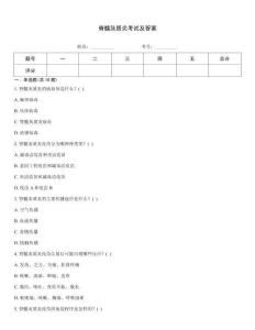 脊髓灰質(zhì)炎考試及答案