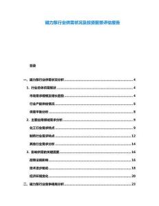 磁力泵行业供需状况及投资前景评估报告