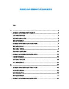 腐植酸生物傳感器敏感元件開(kāi)發(fā)進(jìn)展報(bào)告