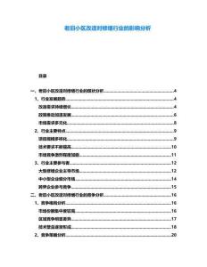 老舊小區(qū)改造對修繕行業(yè)的影響分析
