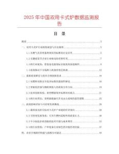 2025年中國雙用卡式爐數據監測報告