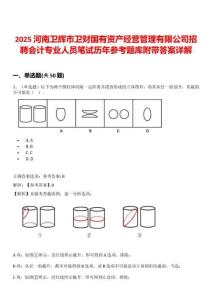 2025河南卫辉市卫财国有资产经营管理有限公司招聘会计专业人员笔试历年参考题库附带答案详解