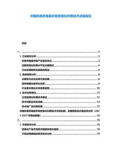 中國(guó)肉禽養(yǎng)殖廢棄物資源化利用技術(shù)進(jìn)展報(bào)告