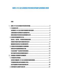 船用LNG動力改裝技術(shù)標準體系構(gòu)建與改裝船隊預(yù)測