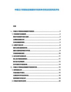 中國(guó)云計(jì)算基礎(chǔ)設(shè)施服務(wù)市場(chǎng)競(jìng)爭(zhēng)態(tài)勢(shì)及投資風(fēng)險(xiǎn)評(píng)估