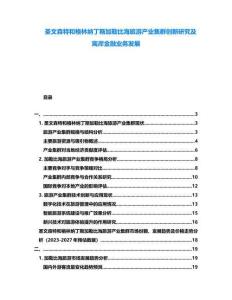 圣文森特和格林納丁斯加勒比海旅游產(chǎn)業(yè)集群創(chuàng)新研究及離岸金融業(yè)務(wù)發(fā)展