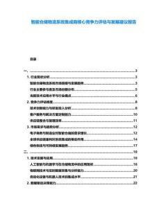 智能倉儲物流系統(tǒng)集成商核心競爭力評估與發(fā)展建議報告