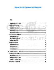 精準(zhǔn)醫(yī)療行業(yè)技術(shù)突破與資本市場(chǎng)表現(xiàn)分析