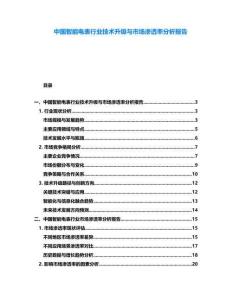 中國智能電表行業(yè)技術升級與市場滲透率分析報告