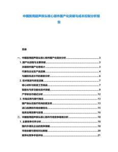 中國(guó)醫(yī)用超聲探頭核心部件國(guó)產(chǎn)化突破與成本控制分析報(bào)告