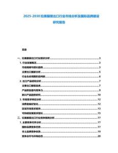 2025-2030拉美服裝出口行業(yè)市場(chǎng)分析及國(guó)際品牌建設(shè)研究報(bào)告