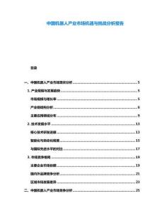 中國機器人產業市場機遇與挑戰分析報告