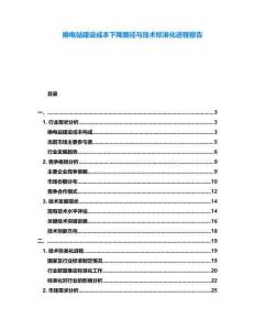 換電站建設(shè)成本下降路徑與技術(shù)標準化進程報告