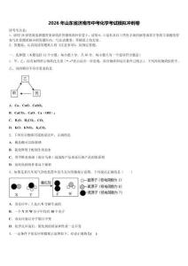 2026年山东省济南市中考化学考试模拟冲刺卷（含答案解析）