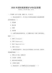 2025年國際商務報告與考試及答案