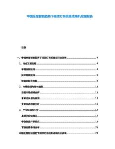 中國全屋智能趨勢下吸頂燈系統集成商機挖掘報告