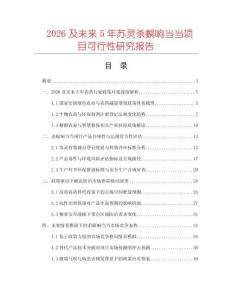 2026及未來5年蘇靈殺螟響當當項目可行性研究報告