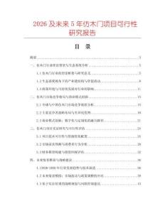 2026及未來5年仿木門項目可行性研究報告