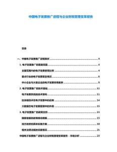 中國電子發票推廣進程與企業財稅管理變革報告