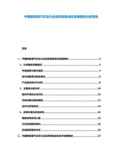 中國新能源汽車動力總成系統(tǒng)集成化發(fā)展路徑分析報(bào)告