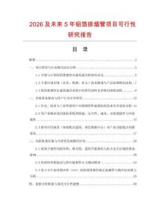 2026及未來(lái)5年鋁箔排煙管項(xiàng)目可行性研究報(bào)告