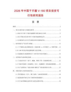 2026年中國干手器V-180項目投資可行性研究報告